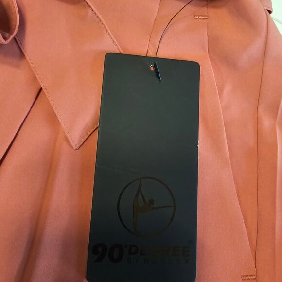 NEW 90 Degree Brick Orange Belted Stretch Paperbag Short Women's S 3490 - Picture 7 of 9